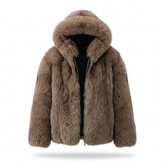 Allsaints Leather - Mamar | Hooded Fur-Look Jacket Unisex