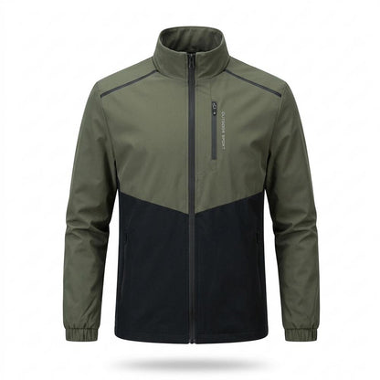 Allsaints Leather - Mamer | Color-Block Zip-Up Jacket Men