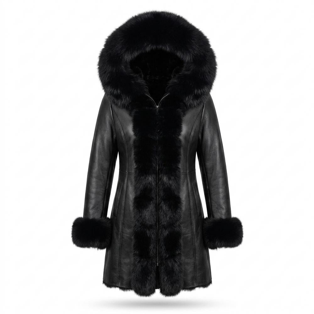 Allsaints Leather - Lymir | Fur-Trimmed Hooded Coat Women