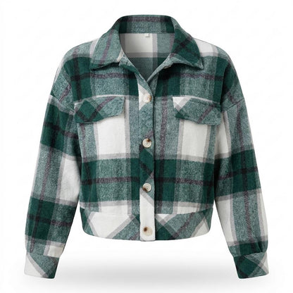 Allsaints Leather - Elsan | Plaid Cropped Jacket Women