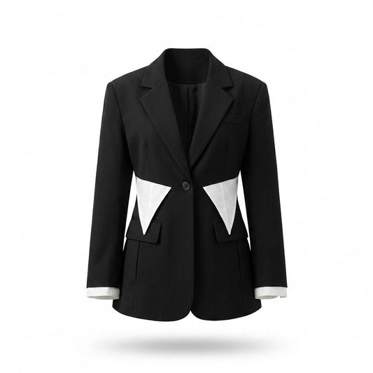 Allsaints Leather - Coral | Color-Block Cut-Out Blazer Women