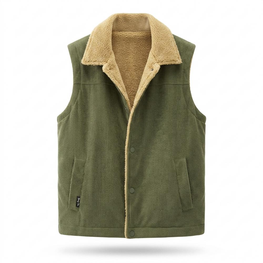 Allsaints Leather - Elnav | Corduroy Lined Vest Men