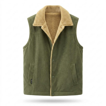 Allsaints Leather - Elnav | Corduroy Lined Vest Men