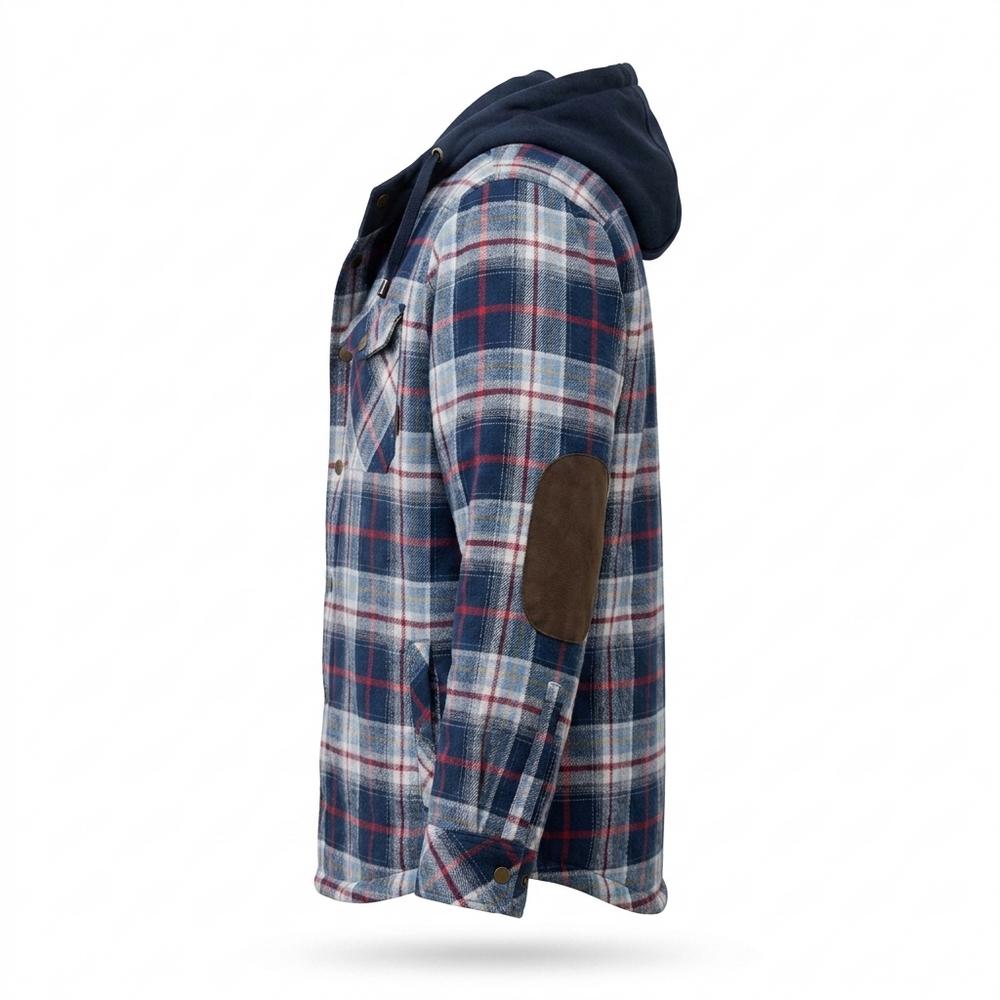 Allsaints Leather - Visen | Hooded Plaid Jacket Men