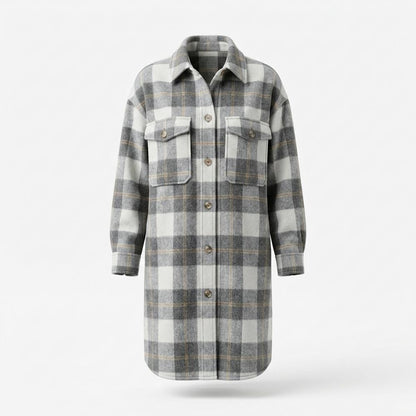 Allsaints Leather - Armer | Plaid Longline Coat Women