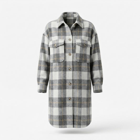 Allsaints Leather - Armer | Plaid Longline Coat Women