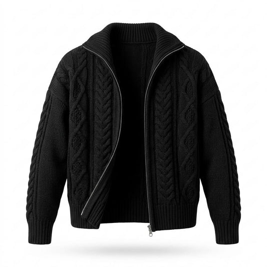 Allsaints Leather - Vaven | Zip-Up Cable-Knit Knit Cardigan Women