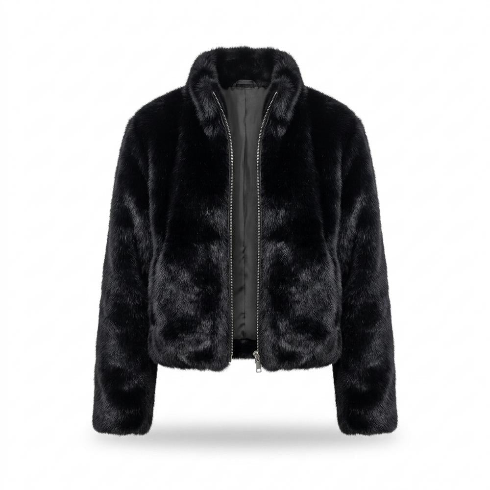 Allsaints Leather - Miver | Faux Fur Zip-Up Jacket Women