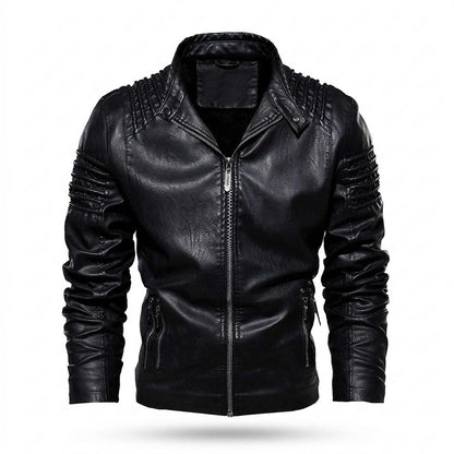 Allsaints Leather - Zasen | Structured Zip-Up Leather Jacket Men