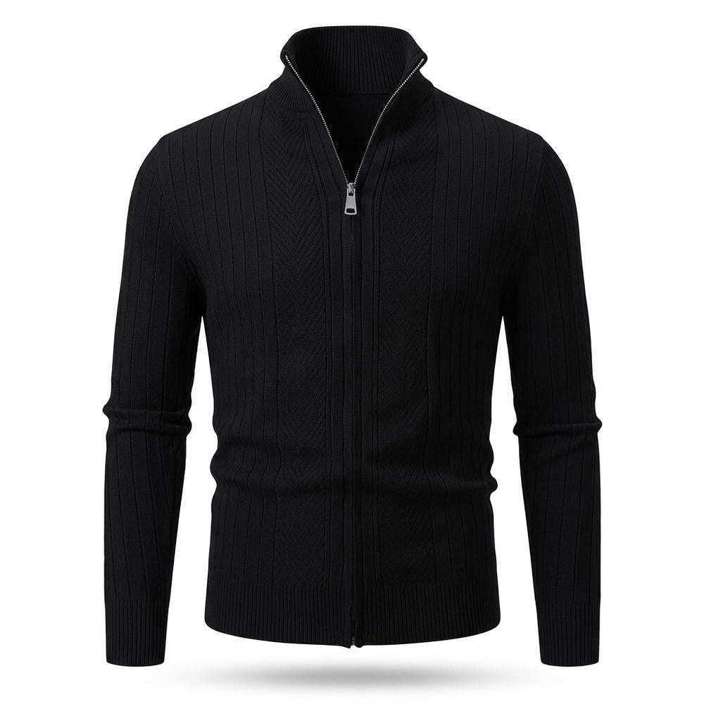 Allsaints Leather - Lylen | Zip-Up Ribbed Knit Cardigan Men
