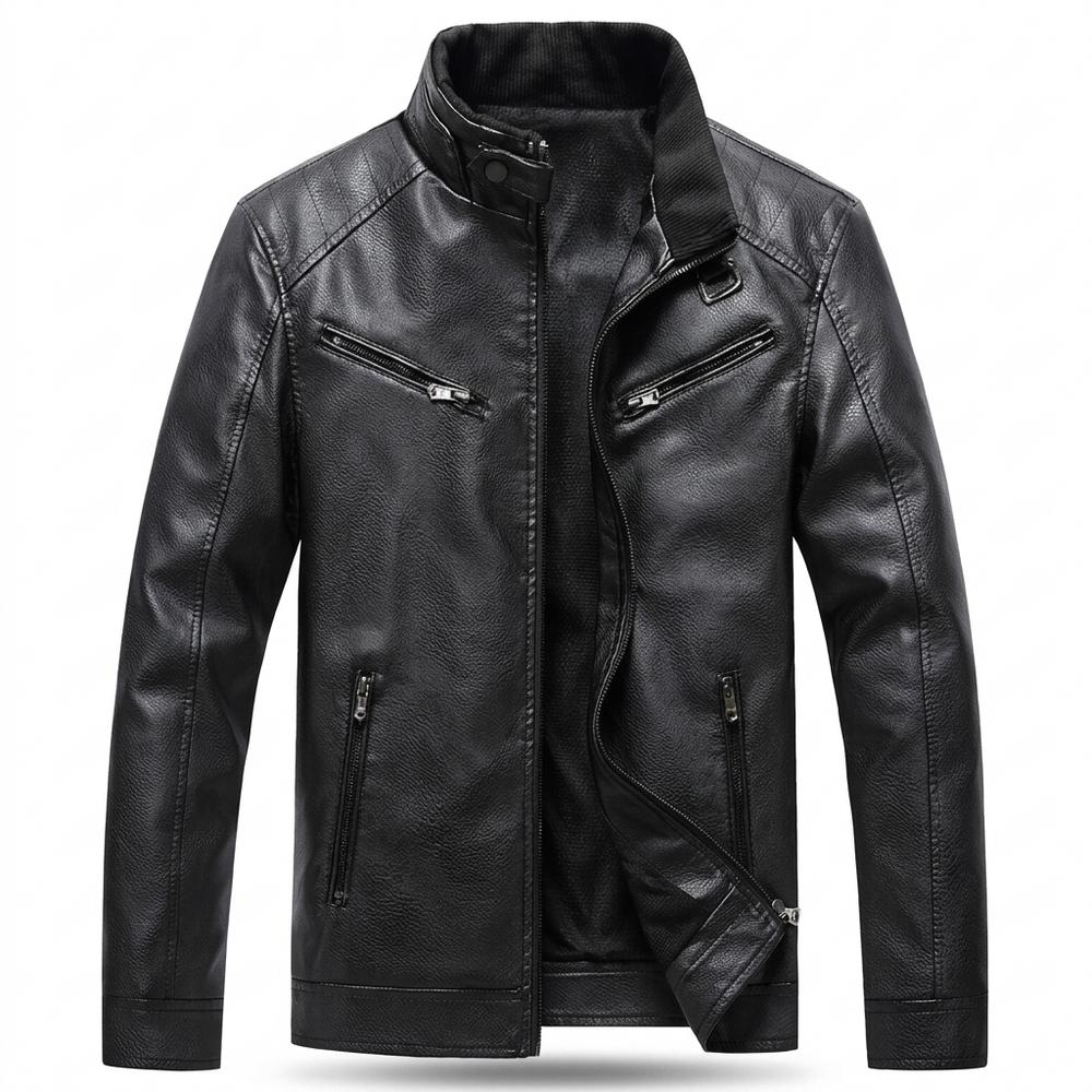 Allsaints Leather - Romin | Quilted Zippered Leather Jacket Men