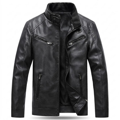 Allsaints Leather - Romin | Quilted Zippered Leather Jacket Men