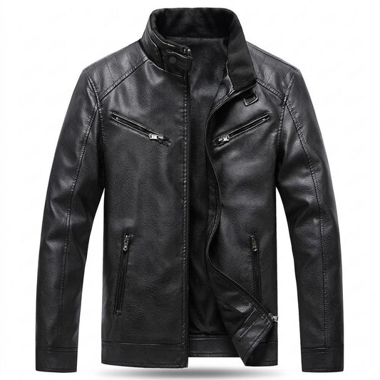 Allsaints Leather - Romin | Quilted Zippered Leather Jacket Men