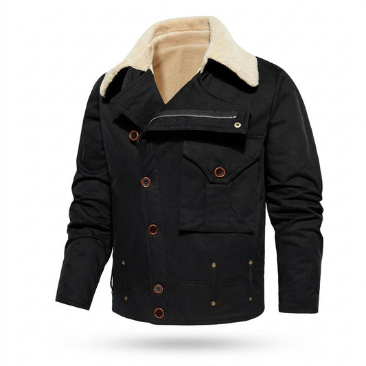 Allsaints Leather - Lamor | Sherpa-Lined Button-Front Jacket Men