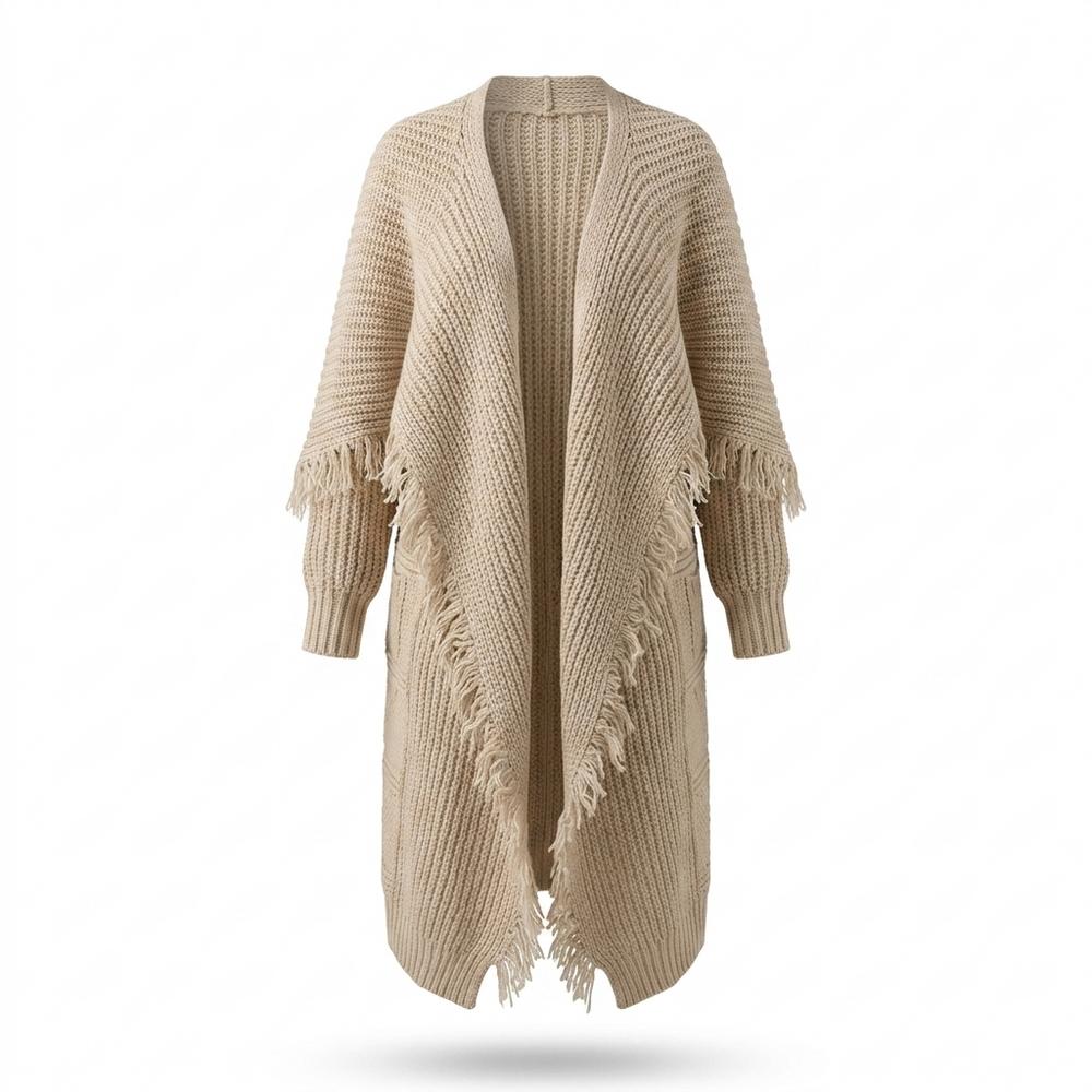 Allsaints Leather - Yosel | Fringed Chunky Knit Knit Cardigan Women
