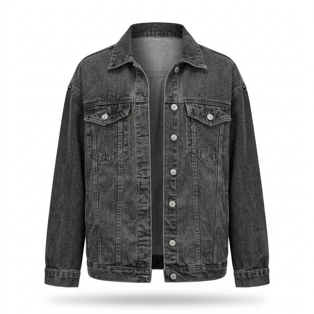 Allsaints Leather - Dator | Oversized Button-Front Denim Jacket Women