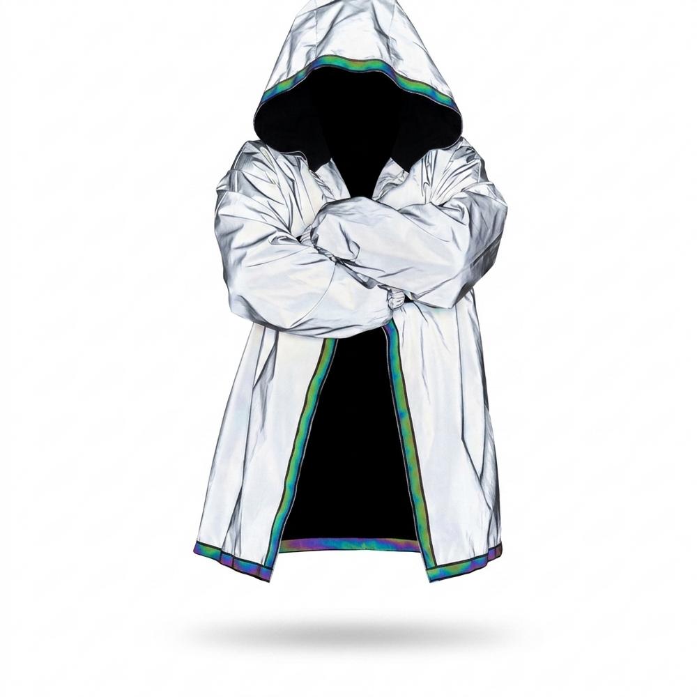 Allsaints Leather - Lahal | Reflective Iridescent Coat Unisex