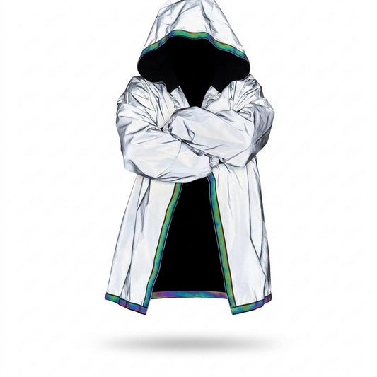 Allsaints Leather - Lahal | Reflective Iridescent Coat Unisex