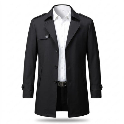 Allsaints Leather - Covan | Single-Breasted Lightweight Coat Men