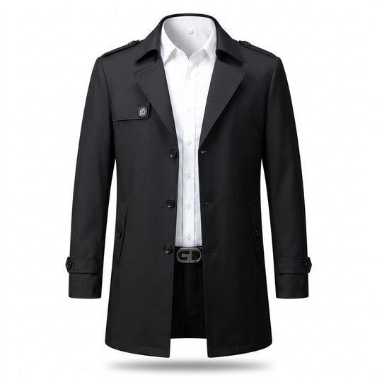 Allsaints Leather - Covan | Single-Breasted Lightweight Coat Men