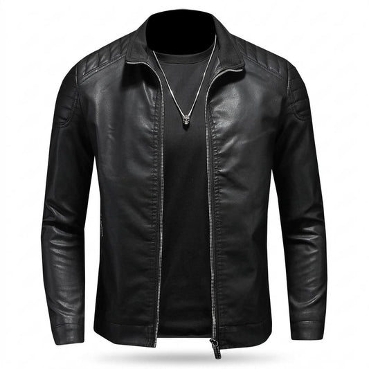 Allsaints Leather - Yomar | Quilted Zip-Up Leather Jacket Men