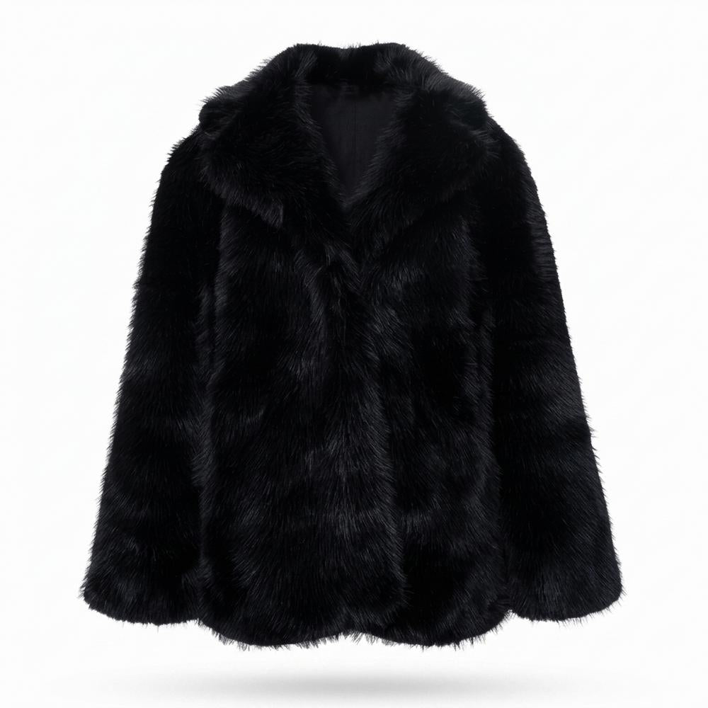 Allsaints Leather - Yoser | Faux Fur Notched Lapel Coat Women