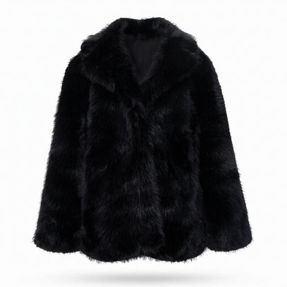 Allsaints Leather - Yoser | Faux Fur Notched Lapel Coat Women