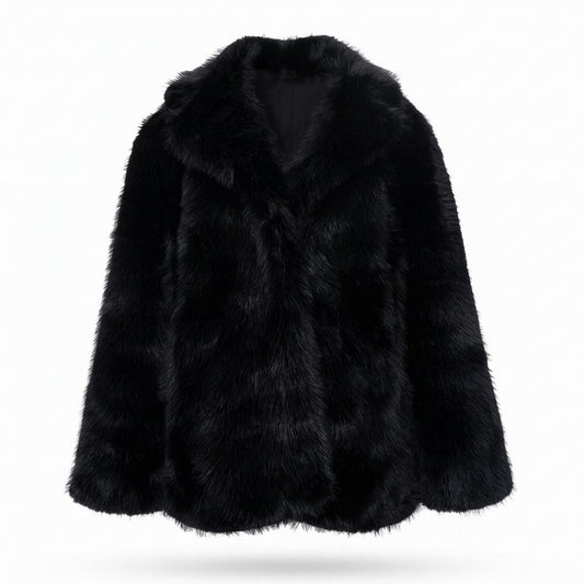 Allsaints Leather - Yoser | Faux Fur Notched Lapel Coat Women