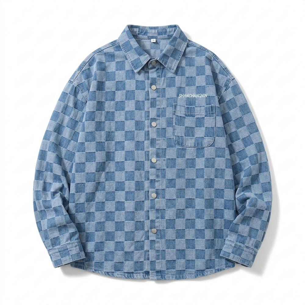 Allsaints Leather - Taren | Checkered Long-Sleeved Shirt Men