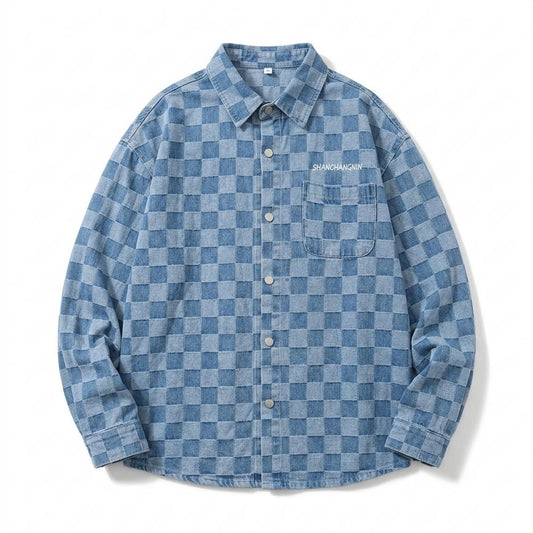Allsaints Leather - Taren | Checkered Long-Sleeved Shirt Men