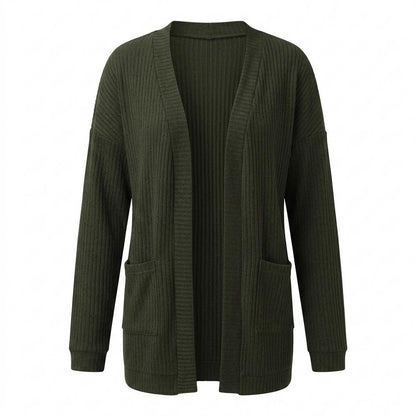 Allsaints Leather - Rorev | Rib-Knit Open-Front Knit Cardigan Women
