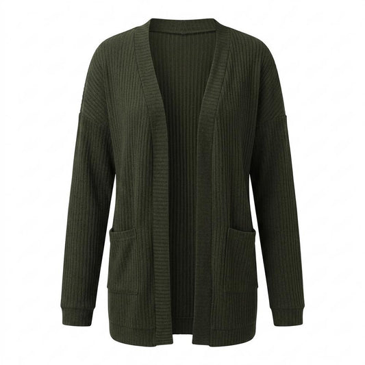 Allsaints Leather - Rorev | Rib-Knit Open-Front Knit Cardigan Women