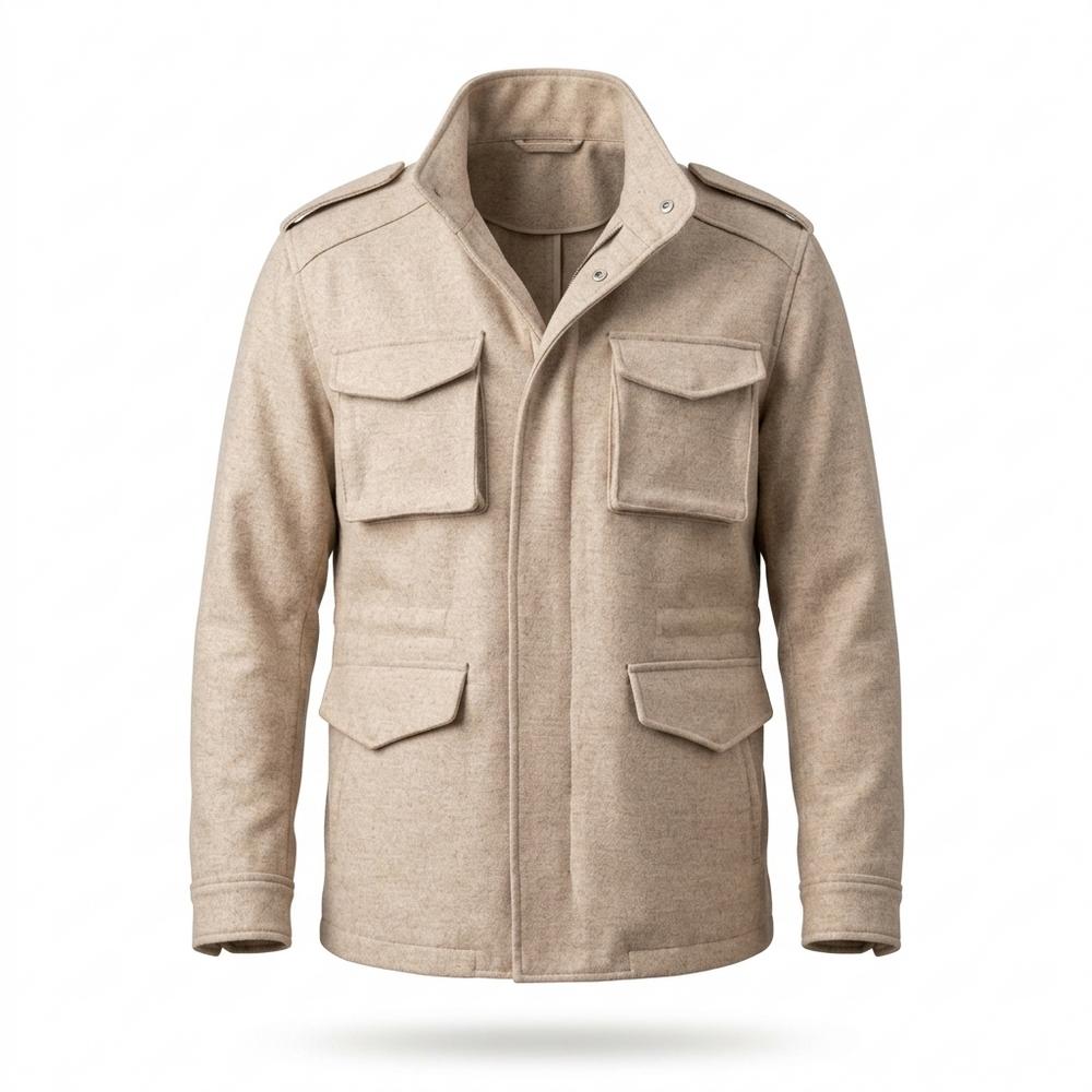 Allsaints Leather - Salar | Wool Stand Collar Jacket Men