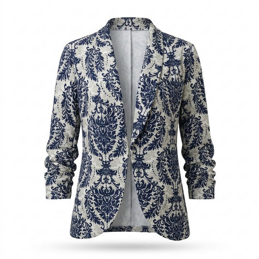 Allsaints Leather - Camin | Patterned Ruched Blazer Women