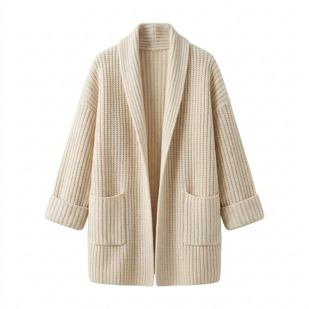 Allsaints Leather - Zelin | Rib-Knit Shawl-Collar Knit Cardigan Women