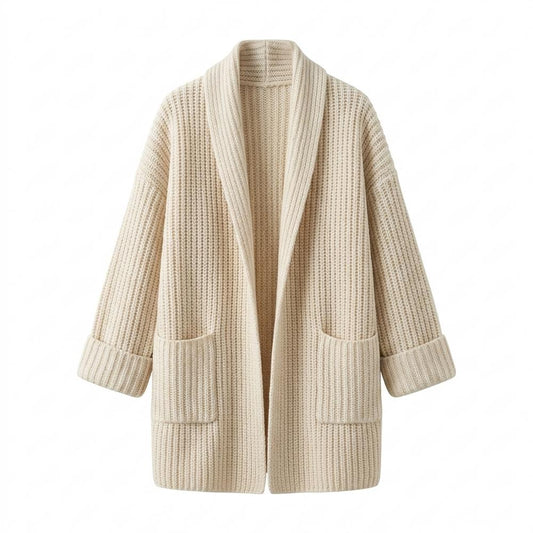 Allsaints Leather - Zelin | Rib-Knit Shawl-Collar Knit Cardigan Women