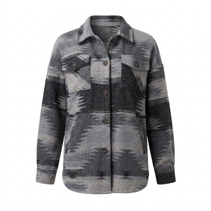 Allsaints Leather - Yorev | Patterned Button-Down Jacket Women