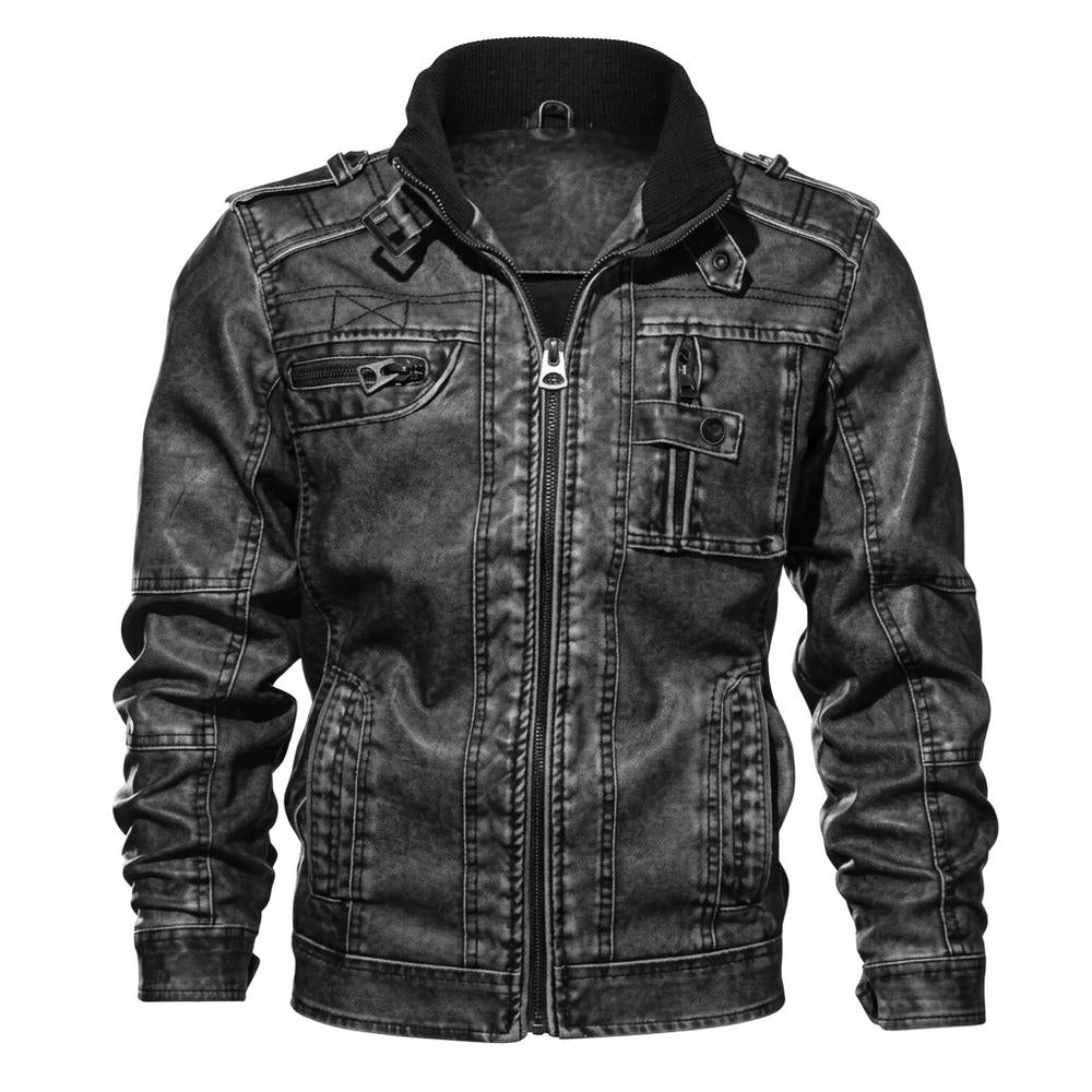 Allsaints Leather - Yiwed | Washed Lined Leather Jacket Men