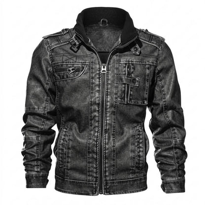 Allsaints Leather - Yiwed | Washed Lined Leather Jacket Men