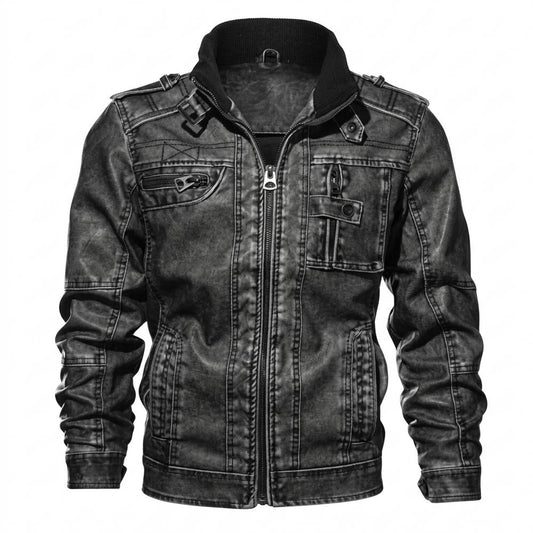 Allsaints Leather - Yiwed | Washed Lined Leather Jacket Men