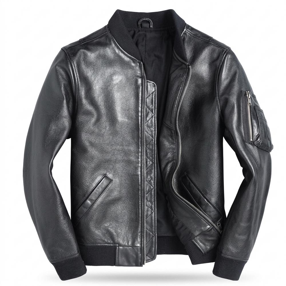 Allsaints Leather - Sudom | Zippered Bomber-Style Leather Jacket Men