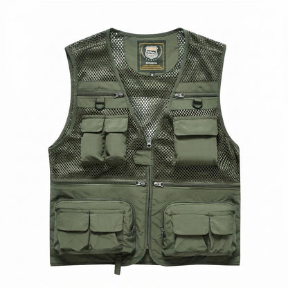 Allsaints Leather - Masan | Mesh Multi-Pocket Vest Men
