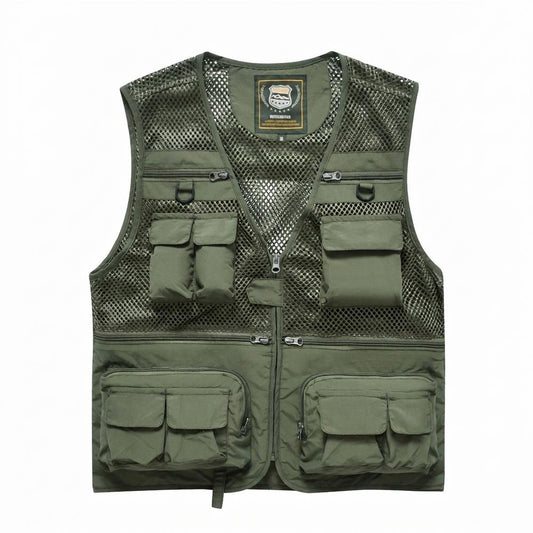Allsaints Leather - Masan | Mesh Multi-Pocket Vest Men