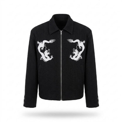 Allsaints Leather - Valan | Structured Embroidered Jacket Unisex