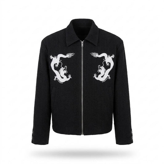 Allsaints Leather - Valan | Structured Embroidered Jacket Unisex