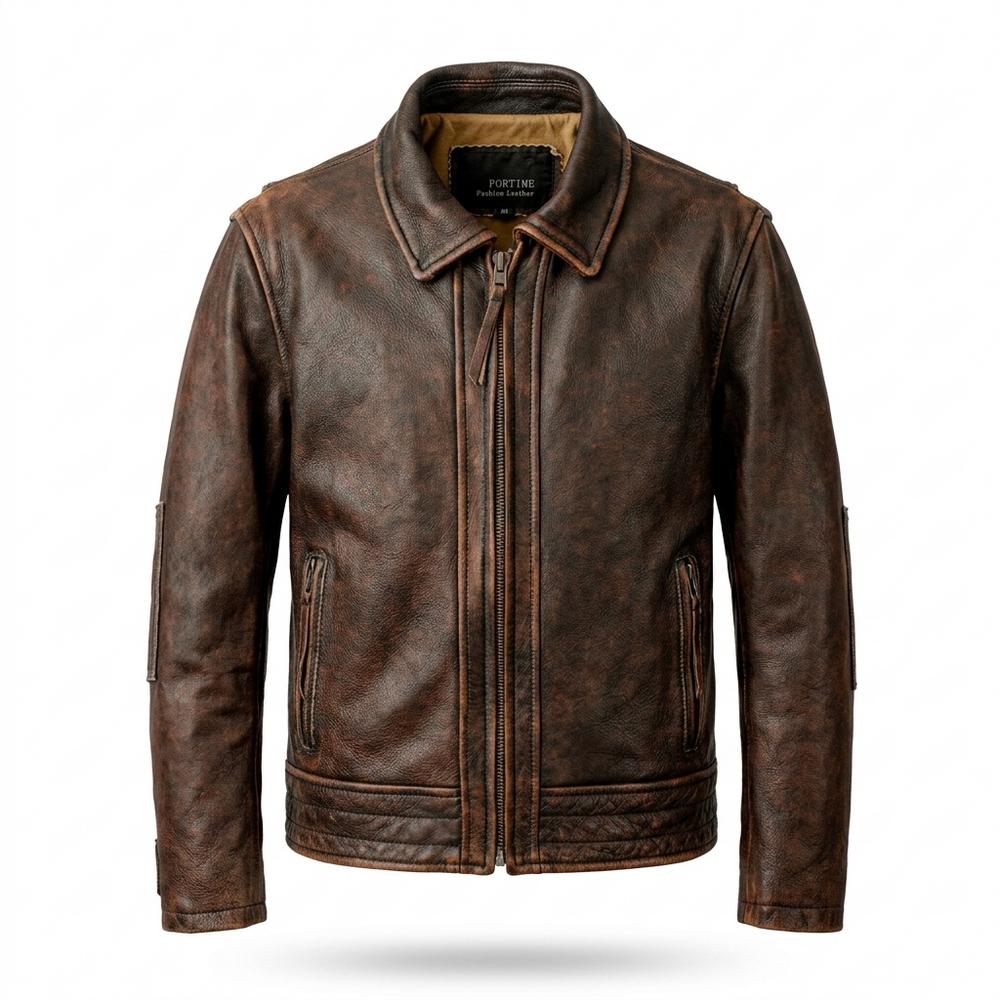 Allsaints Leather - Eobon | Grained Zip-Up Leather Jacket Men