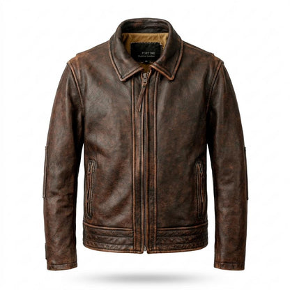 Allsaints Leather - Eobon | Grained Zip-Up Leather Jacket Men