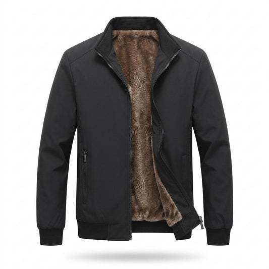 Allsaints Leather - Zeren | Fleece-Lined Stand-Collar Jacket Men