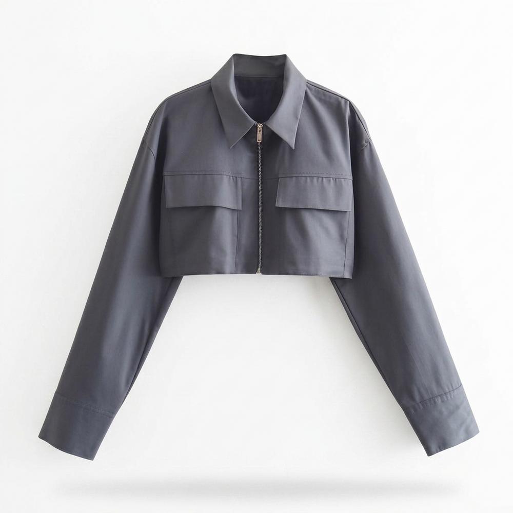 Allsaints Leather - Netal | Cropped Zip-Up Jacket Women