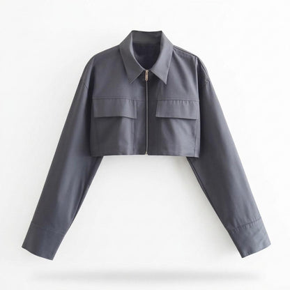 Allsaints Leather - Netal | Cropped Zip-Up Jacket Women